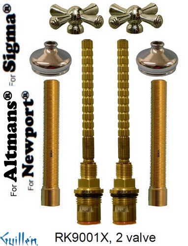 JER RK9001X;; __ 2; Rebuild kit with 2 cross handle; in Chrome