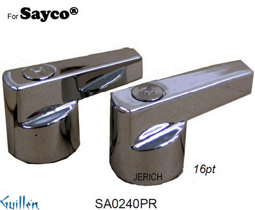 JER SA0240PR;__ 16pt; lever Metal handle pair; in Chrome