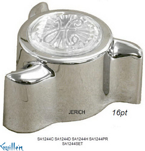 JER SA1244SET;__ 16pt; knob Metal handle w/ 3 buttons; in Chrome