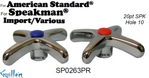 JER SP0263PR;;__ 20pt; Cross handles pair; in Chrome