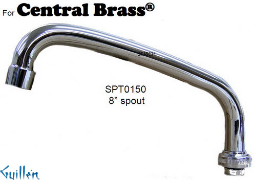 JER SPT0150LF;;__ ; faucet spout brass 8in; in Chrome