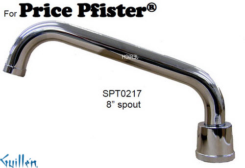 JER SPT0217;;__ ; faucet spout tubular8in; in Chrome
