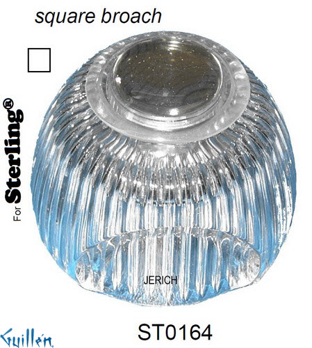 JER ST0164;;__ SQ; knob acrylic handle; in Chrome