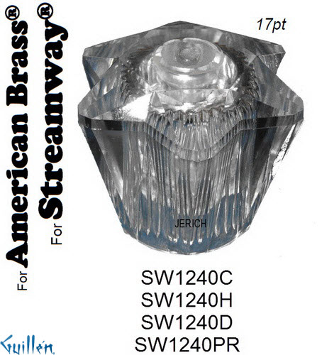 JER SW1240C;;__ 17pt; knob acrylic handle; in Chrome