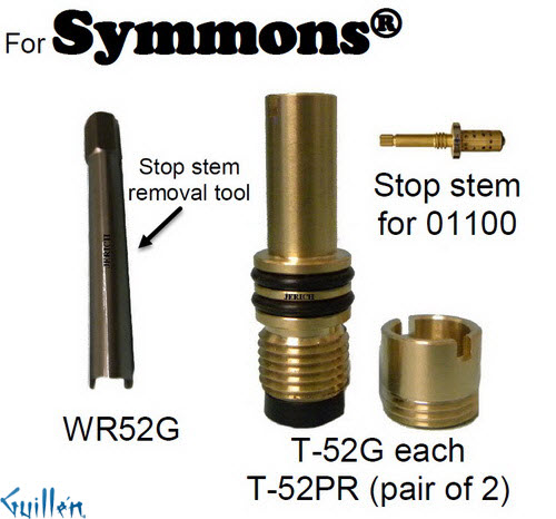 JER T-52PR;;__ ; stop stem pair; in Unfinish