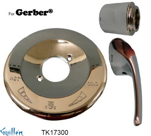 JER TK17300;; Trim kit with 1 metal lever handle; in Chrome