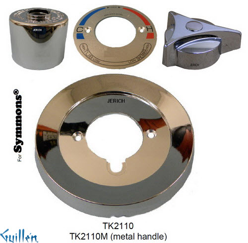 JER TK2110M;; Trim kit with 1 metal knob and 3 prong handle; in Chrome