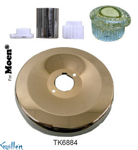 JER TK6884;; Trim kit with 1 acrylic knob handle; in Chrome