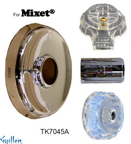 JER TK7045A;; Trim kit with 1 acrylic knob handle; in Chrome