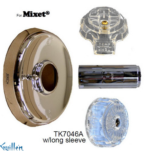 JER TK7046A;; Trim kit with 1 acrylic knob handle; in Chrome