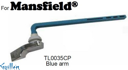 JER TL0035CP;;__ ; toilet trip lever blue 35; in Chrome