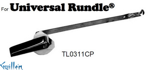 JER TL0311CP;;__ ; toilet trip lever 8in arm; in Chrome