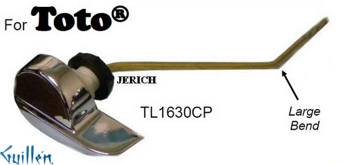 JER TL1630CP;;__ ; toilet trip lever large bend; in Chrome