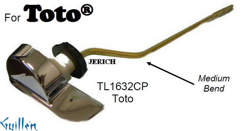 JER TL1632CP;;__ ; toilet trip lever medium bend; in Chrome