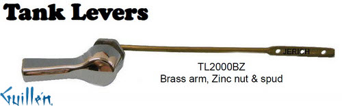 JER TL2000BZ;;__ ; toilet brass trip lever zinc spud; in Chrome   TL8PB