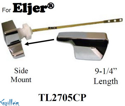 JER TL2705CP;;__ ; toilet trip lever 9-1/4in arm; in Chrome