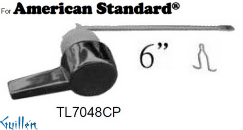 JER TL7048CP;;__ ; toilet trip lever kit 6in; in Chrome