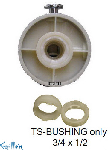 JER TS-Bushing;;__ ;;__ 3/4in x 1/2in tub spout nylong bushing; in Unfinish