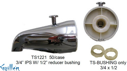 JER TS1221;;__ ; tub spout; in Chrome