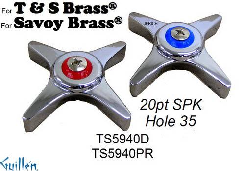JER TS5940PR;;__ 20pt; Cross handles pair; in Chrome
