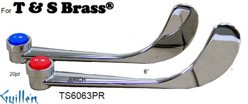 JER TS6063PR;;__ 20pt; lever handles pair; in Chrome