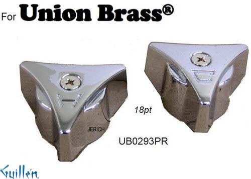 JER UB0293PR;;__ 18pt; knob w/ 3 prongs metal handle; in Chrome