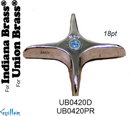 JER UB0420PR;;__ 18pt; Cross handles pair; in Chrome