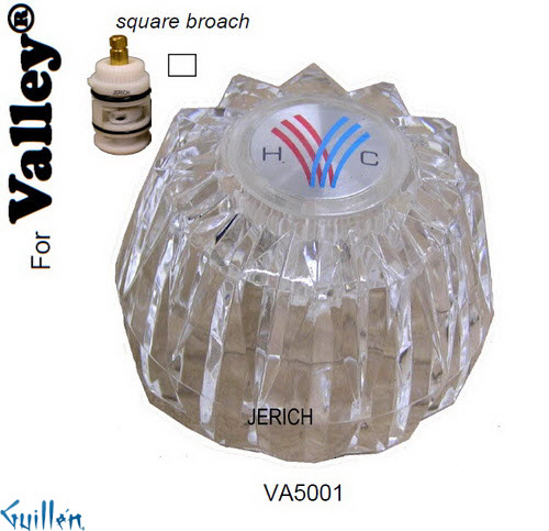 JER VA5001;;__ SQ ST; knob acrylic handle; in Chrome