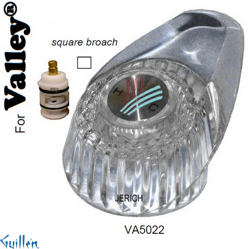 JER VA5022;;__ SQ ST; knob acrylic handle; in Chrome
