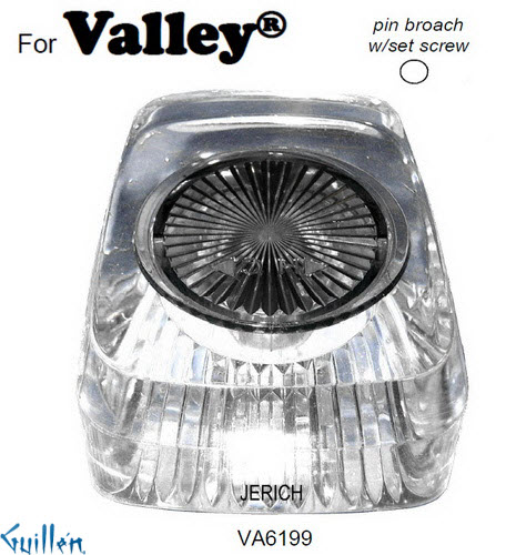 JER VA6199;;__ Pin; knob acrylic handle; in Chrome