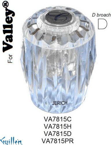 JER VA7815C;;__ D; Cold knob acrylic handle; in Chrome