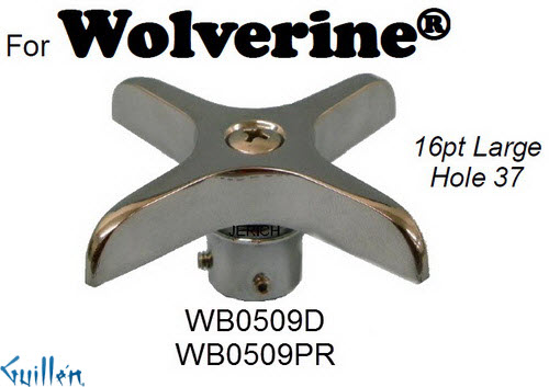 JER WB0509PR;;__ 16pt; Cross handle; in Chrome