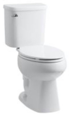 Sterling 403082-0; Windham; high-efficiency 1.28 gpf ada elongated two-piece toilet; in White
