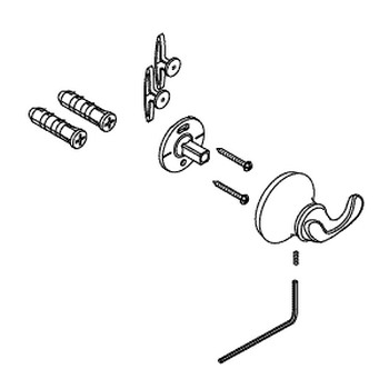 Kohler 1036230-VF fort sculpted double robe hook; Discontinued Product