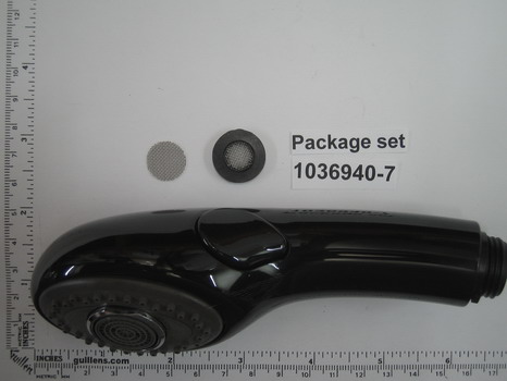Kohler 1036940-7; ; spray head kit; in Black ; ;   Replaces 1005172-7; 1016917-7; 75000-7; 75030-7; 75057-58; 75056-58