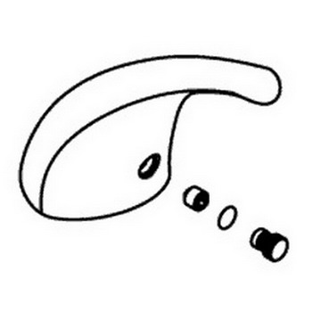 Kohler 1042373-CP; ; handle kit w/ red & blue plug button; in Chrome ; ;