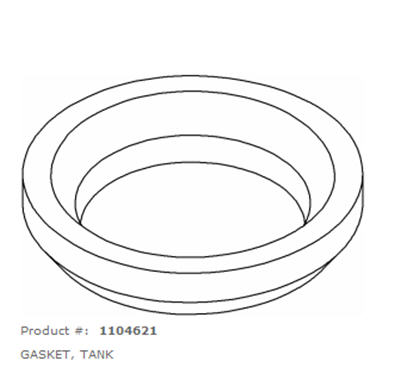 Kohler 1104621; ; gasket, tank; in Unfinish ; ;   Replaces 1081686