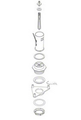 Kohler 1160809; ; flush valve kit, 1.28; in Unfinish ; ;
