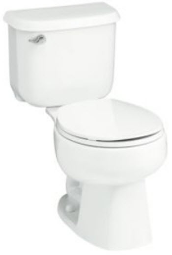Sterling 402078; Windham; 14"" high-efficiency 1.28 gpf two-piece toilet pb round front