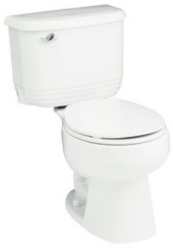 Sterling 402083; Riverton; high-efficiency 1.28 gpf two-piece toilet pb round front