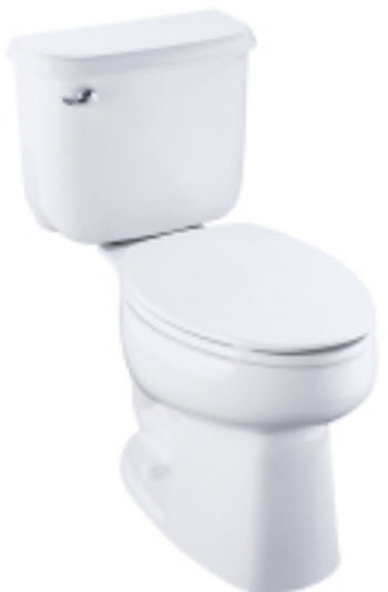 Sterling 403082-RA; Windham; high-efficiency 1.28 gpf ada eb elongated two-piece toilet rh right hand trip lever