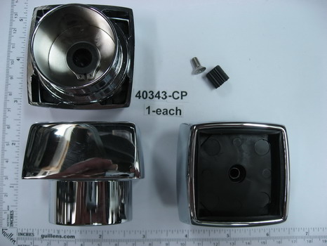 Kohler 40343-CP; Alterna; handle assembly large square; in Polished Chrome; Discontinued Product; Replaced by KH1167PR