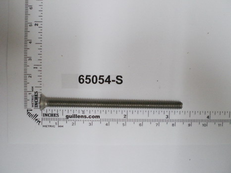 Kohler 65054-S; ; screw 10-24 x 3.25; in Polished Stainless ; ;   Replaces 65054