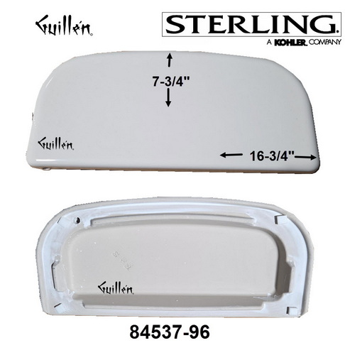 Sterling 84537-96;; Toilet tank lid 16-3/4in x 7-3/4in; in Biscuit