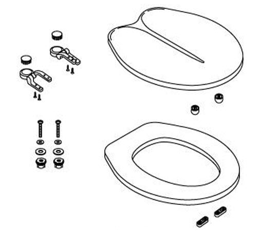 Kohler 85332-BR-0; ; assembly, seat, fleur; in White ; ;   Replaces 84057-BR-0; 84057-PB