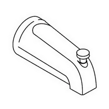 Kohler 85555-BN; ; spout, ips diverter bath; in Vibrant Brushed Nickel ; ;   Replaces 1021366-BN; 1152956-BN; 85555-A-BN; GP85555-BN