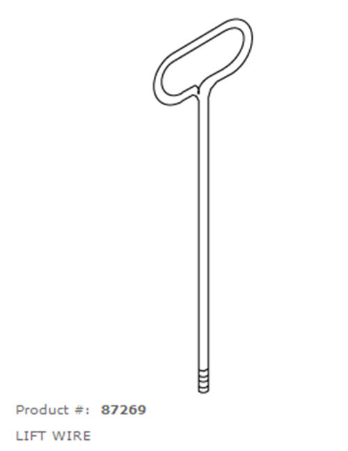 Kohler 87269; ; lift wire; in Unfinish ; ;   Replaces 51218