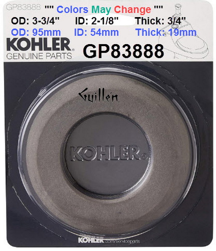 Kohler GP83888;;__ 3-3/4in 2-1/8in; Flush valve bottom seal gasket; in Unfinish;  Replaces 83888; 42506; 83093