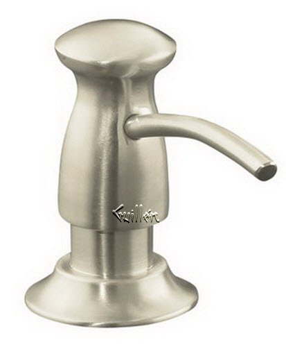 Kohler K-1893-C-BN; ; soap/lotion dispenser with transitional design (clam shell packed); in Vibrant Brushed Nickel   K-1893-C-BN; 1893-C-BN; 1041655-BN