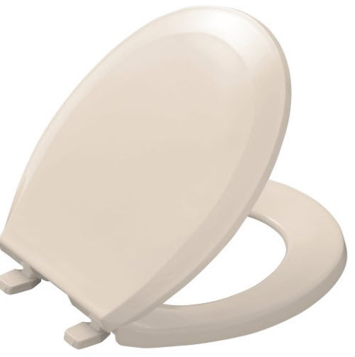 Kohler K-4662-55; Lustra (TM); round closed-front toilet seats and cover without antimicrobial agent; in Innocent Blush